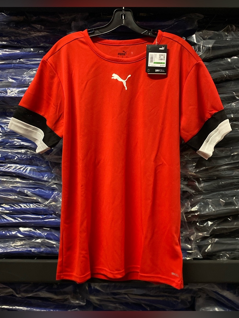 PUMA TeamRise DryCELL Jersey Men’s Large Red/Black/White Athletic NWT 704932-01